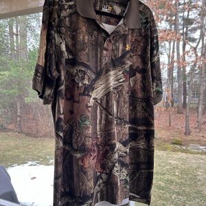 NWOT MENS UNDER ARMOUR BREAK OUT INFINITY PERFORMANCE CAMO GOLF POLO XL